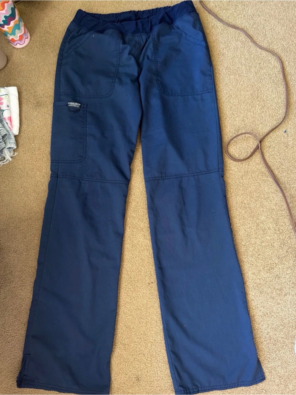 Navy Women's Straight-Leg Utility Trousers